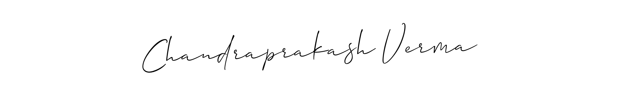 It looks lik you need a new signature style for name Chandraprakash Verma. Design unique handwritten (Allison_Script) signature with our free signature maker in just a few clicks. Chandraprakash Verma signature style 2 images and pictures png