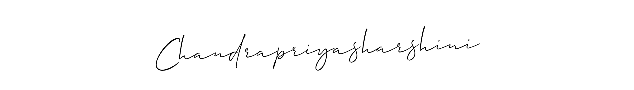 Create a beautiful signature design for name Chandrapriyasharshini. With this signature (Allison_Script) fonts, you can make a handwritten signature for free. Chandrapriyasharshini signature style 2 images and pictures png