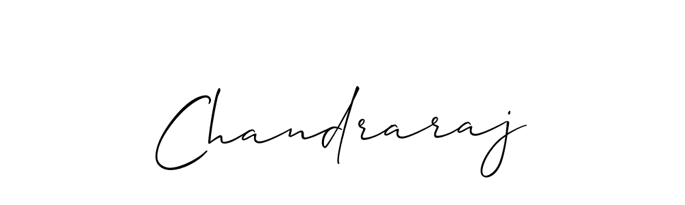 How to make Chandraraj signature? Allison_Script is a professional autograph style. Create handwritten signature for Chandraraj name. Chandraraj signature style 2 images and pictures png
