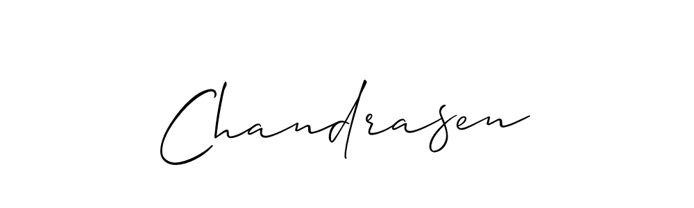 The best way (Allison_Script) to make a short signature is to pick only two or three words in your name. The name Chandrasen include a total of six letters. For converting this name. Chandrasen signature style 2 images and pictures png