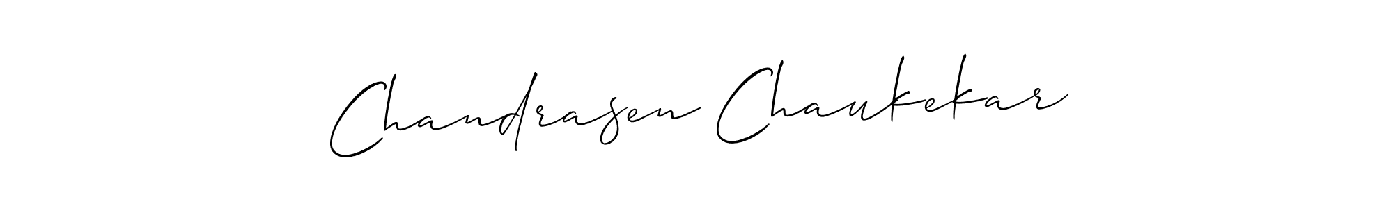 Use a signature maker to create a handwritten signature online. With this signature software, you can design (Allison_Script) your own signature for name Chandrasen Chaukekar. Chandrasen Chaukekar signature style 2 images and pictures png