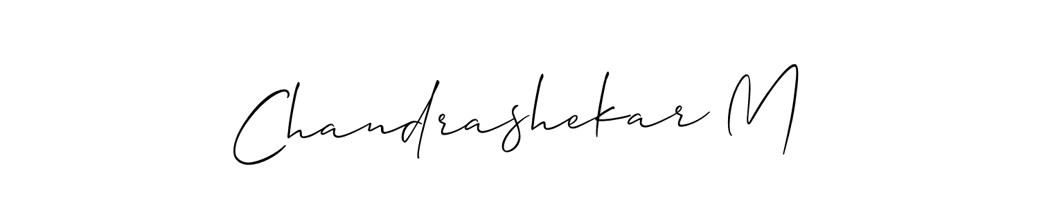 Make a short Chandrashekar M signature style. Manage your documents anywhere anytime using Allison_Script. Create and add eSignatures, submit forms, share and send files easily. Chandrashekar M signature style 2 images and pictures png