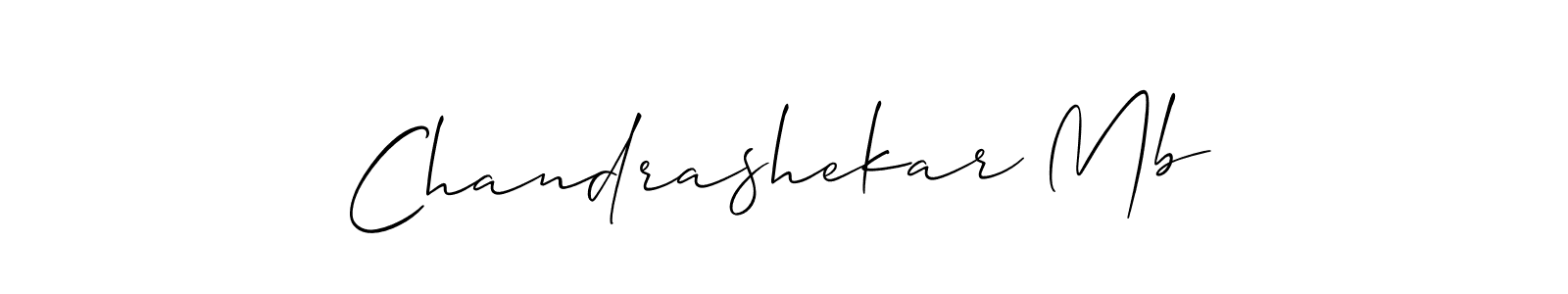 Use a signature maker to create a handwritten signature online. With this signature software, you can design (Allison_Script) your own signature for name Chandrashekar Mb. Chandrashekar Mb signature style 2 images and pictures png