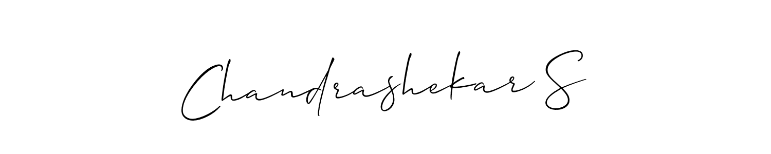 Also we have Chandrashekar S name is the best signature style. Create professional handwritten signature collection using Allison_Script autograph style. Chandrashekar S signature style 2 images and pictures png