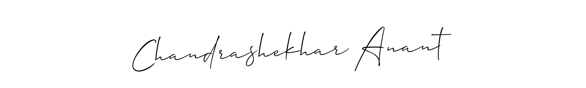 It looks lik you need a new signature style for name Chandrashekhar Anant. Design unique handwritten (Allison_Script) signature with our free signature maker in just a few clicks. Chandrashekhar Anant signature style 2 images and pictures png