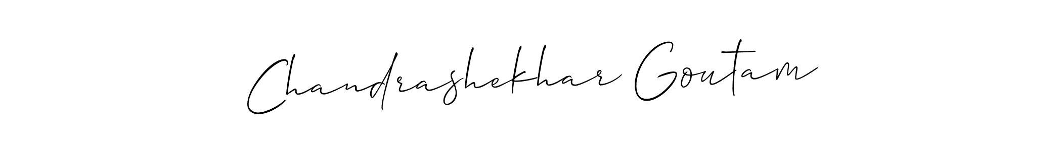 Also we have Chandrashekhar Goutam name is the best signature style. Create professional handwritten signature collection using Allison_Script autograph style. Chandrashekhar Goutam signature style 2 images and pictures png