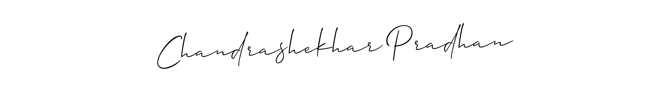 You should practise on your own different ways (Allison_Script) to write your name (Chandrashekhar Pradhan) in signature. don't let someone else do it for you. Chandrashekhar Pradhan signature style 2 images and pictures png