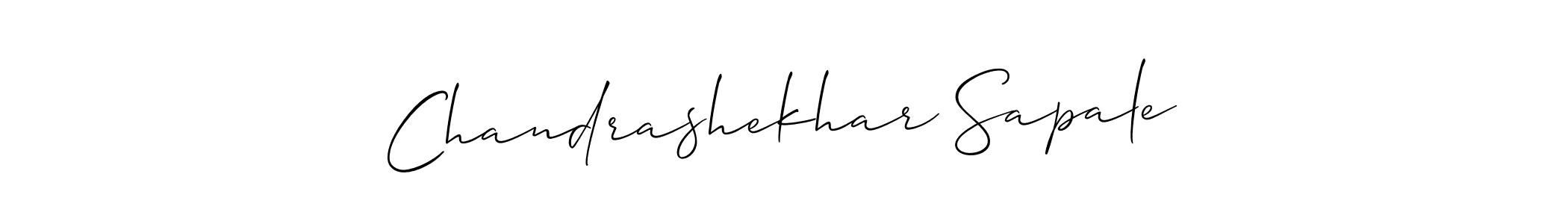 Design your own signature with our free online signature maker. With this signature software, you can create a handwritten (Allison_Script) signature for name Chandrashekhar Sapale. Chandrashekhar Sapale signature style 2 images and pictures png