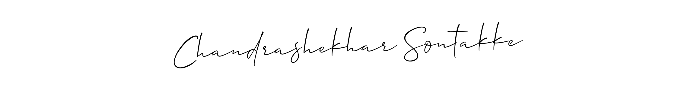 Make a beautiful signature design for name Chandrashekhar Sontakke. With this signature (Allison_Script) style, you can create a handwritten signature for free. Chandrashekhar Sontakke signature style 2 images and pictures png