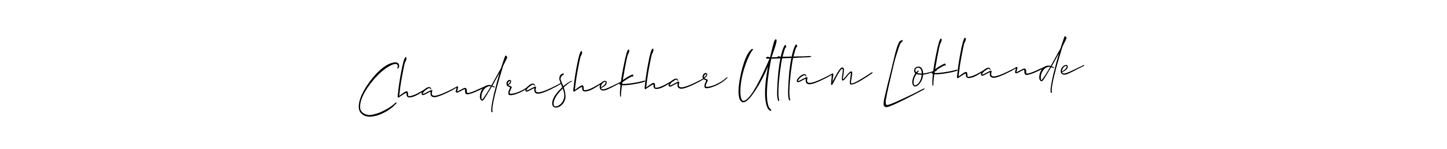 This is the best signature style for the Chandrashekhar Uttam Lokhande name. Also you like these signature font (Allison_Script). Mix name signature. Chandrashekhar Uttam Lokhande signature style 2 images and pictures png