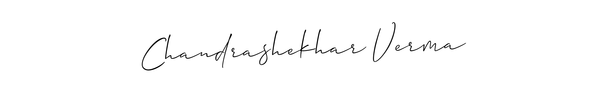 Design your own signature with our free online signature maker. With this signature software, you can create a handwritten (Allison_Script) signature for name Chandrashekhar Verma. Chandrashekhar Verma signature style 2 images and pictures png