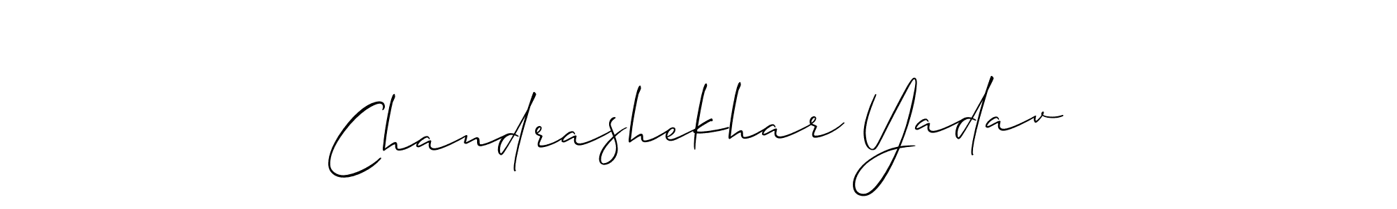 It looks lik you need a new signature style for name Chandrashekhar Yadav. Design unique handwritten (Allison_Script) signature with our free signature maker in just a few clicks. Chandrashekhar Yadav signature style 2 images and pictures png