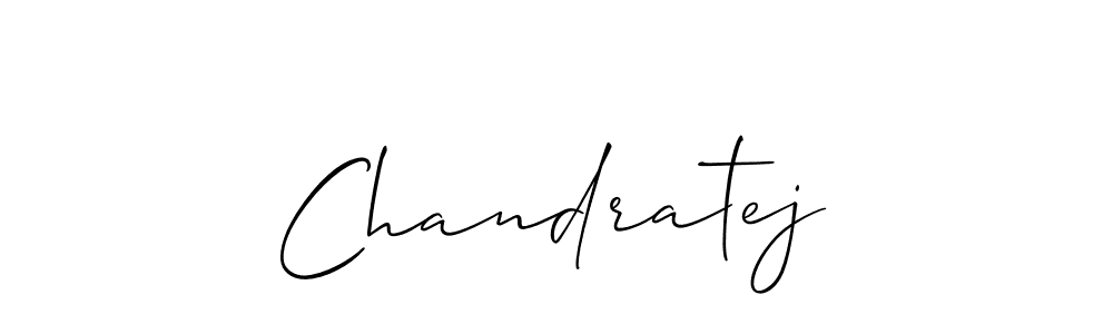 It looks lik you need a new signature style for name Chandratej. Design unique handwritten (Allison_Script) signature with our free signature maker in just a few clicks. Chandratej signature style 2 images and pictures png