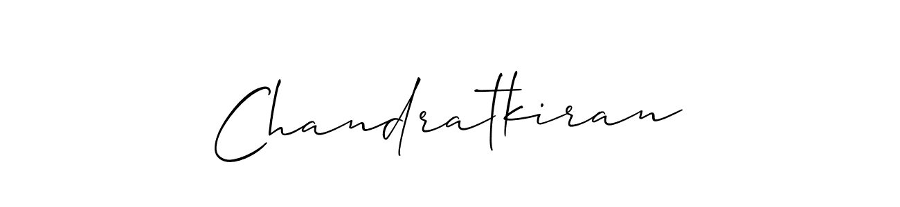 Design your own signature with our free online signature maker. With this signature software, you can create a handwritten (Allison_Script) signature for name Chandratkiran. Chandratkiran signature style 2 images and pictures png