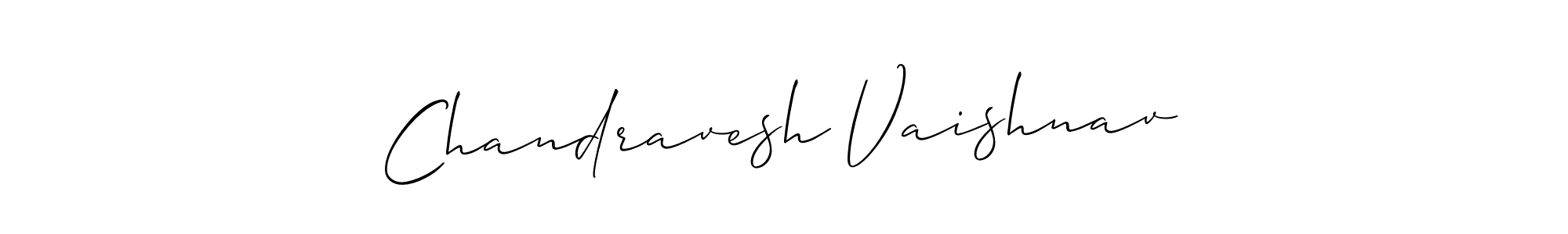 Use a signature maker to create a handwritten signature online. With this signature software, you can design (Allison_Script) your own signature for name Chandravesh Vaishnav. Chandravesh Vaishnav signature style 2 images and pictures png