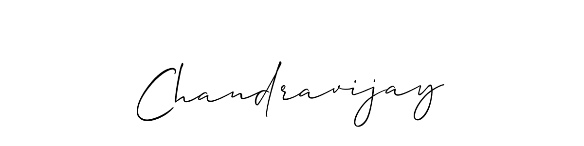 Also we have Chandravijay name is the best signature style. Create professional handwritten signature collection using Allison_Script autograph style. Chandravijay signature style 2 images and pictures png