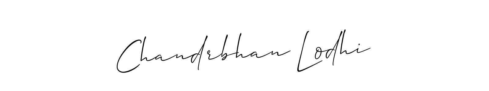 Create a beautiful signature design for name Chandrbhan Lodhi. With this signature (Allison_Script) fonts, you can make a handwritten signature for free. Chandrbhan Lodhi signature style 2 images and pictures png