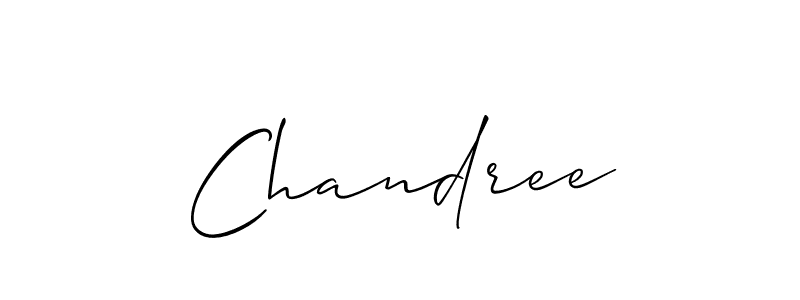 Make a short Chandree signature style. Manage your documents anywhere anytime using Allison_Script. Create and add eSignatures, submit forms, share and send files easily. Chandree signature style 2 images and pictures png