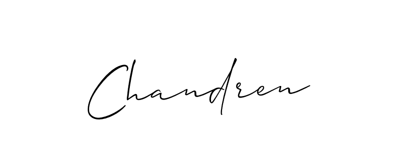 Also we have Chandren name is the best signature style. Create professional handwritten signature collection using Allison_Script autograph style. Chandren signature style 2 images and pictures png