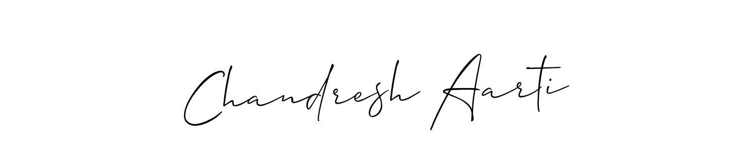 Also we have Chandresh Aarti name is the best signature style. Create professional handwritten signature collection using Allison_Script autograph style. Chandresh Aarti signature style 2 images and pictures png