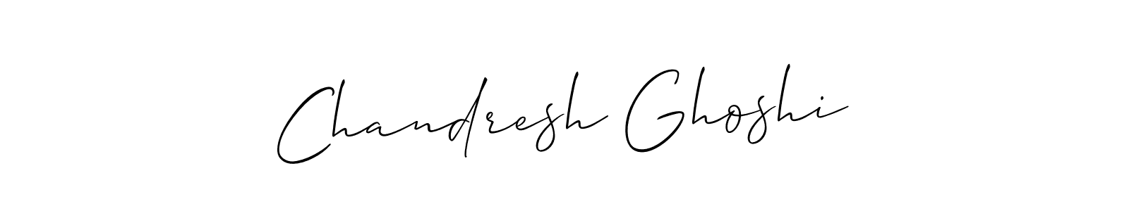 How to make Chandresh Ghoshi signature? Allison_Script is a professional autograph style. Create handwritten signature for Chandresh Ghoshi name. Chandresh Ghoshi signature style 2 images and pictures png