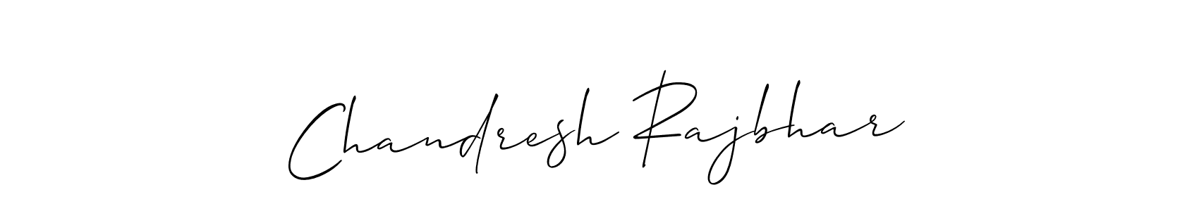 Design your own signature with our free online signature maker. With this signature software, you can create a handwritten (Allison_Script) signature for name Chandresh Rajbhar. Chandresh Rajbhar signature style 2 images and pictures png