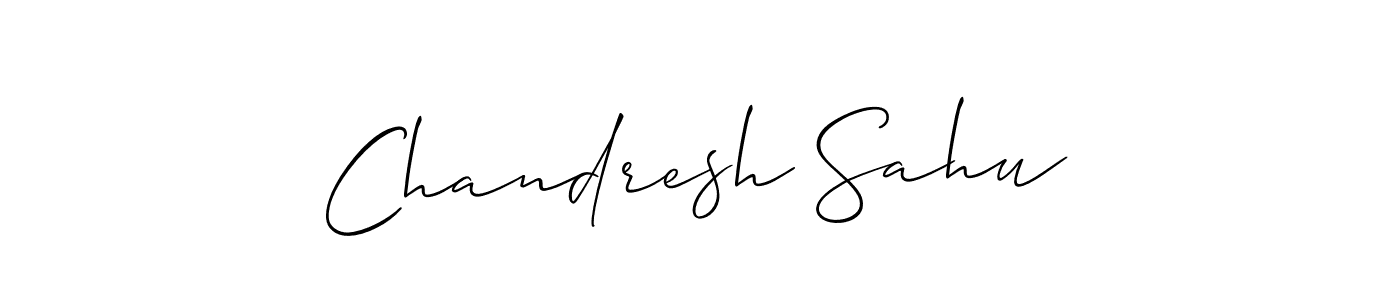 This is the best signature style for the Chandresh Sahu name. Also you like these signature font (Allison_Script). Mix name signature. Chandresh Sahu signature style 2 images and pictures png