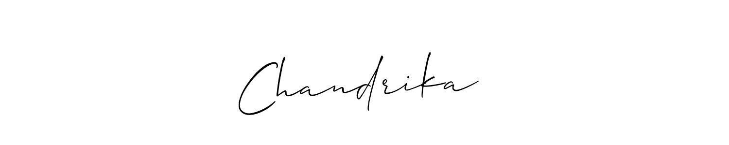 This is the best signature style for the Chandrika♥️ name. Also you like these signature font (Allison_Script). Mix name signature. Chandrika♥️ signature style 2 images and pictures png