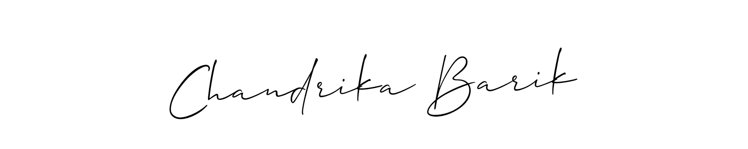 Create a beautiful signature design for name Chandrika Barik. With this signature (Allison_Script) fonts, you can make a handwritten signature for free. Chandrika Barik signature style 2 images and pictures png