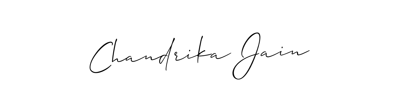 Chandrika Jain stylish signature style. Best Handwritten Sign (Allison_Script) for my name. Handwritten Signature Collection Ideas for my name Chandrika Jain. Chandrika Jain signature style 2 images and pictures png