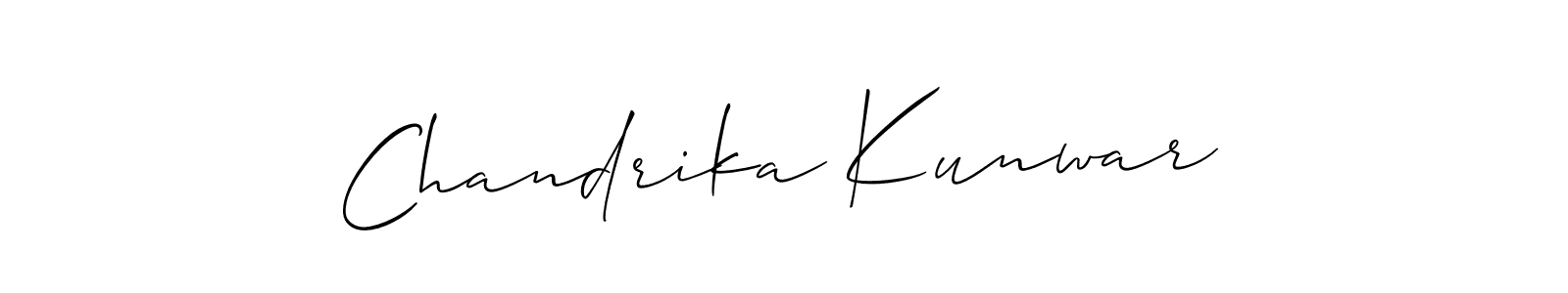 It looks lik you need a new signature style for name Chandrika Kunwar. Design unique handwritten (Allison_Script) signature with our free signature maker in just a few clicks. Chandrika Kunwar signature style 2 images and pictures png