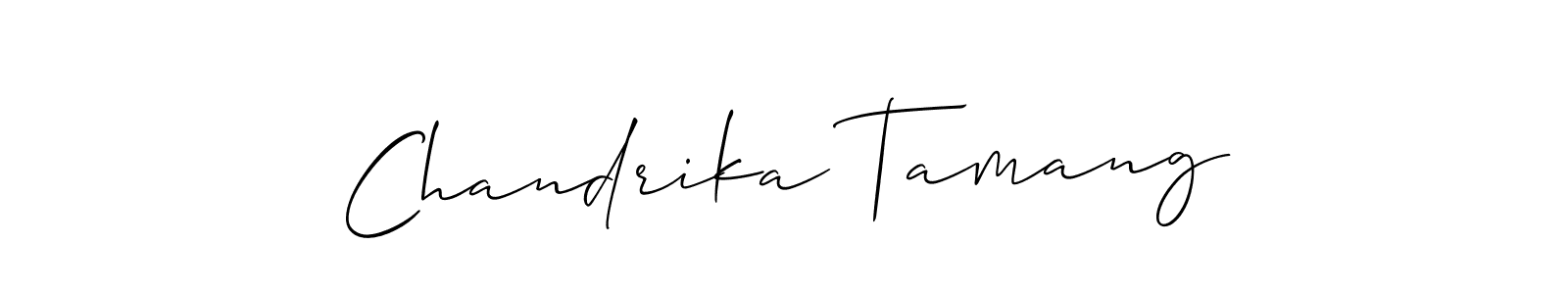 How to Draw Chandrika Tamang signature style? Allison_Script is a latest design signature styles for name Chandrika Tamang. Chandrika Tamang signature style 2 images and pictures png