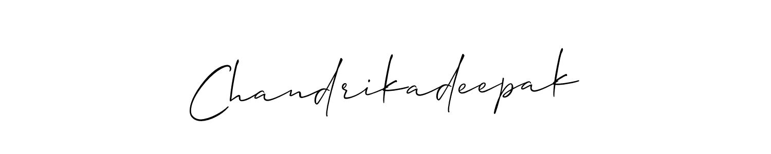 Make a beautiful signature design for name Chandrikadeepak. With this signature (Allison_Script) style, you can create a handwritten signature for free. Chandrikadeepak signature style 2 images and pictures png