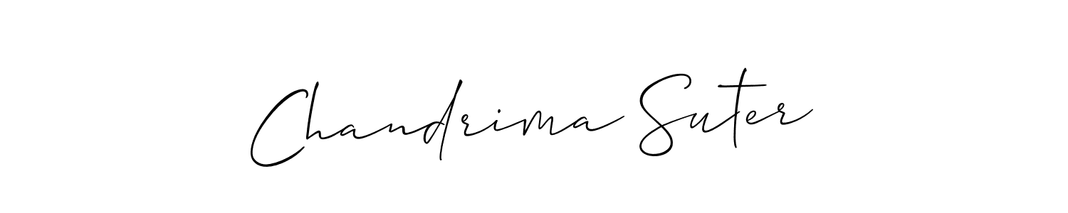 Also we have Chandrima Suter name is the best signature style. Create professional handwritten signature collection using Allison_Script autograph style. Chandrima Suter signature style 2 images and pictures png