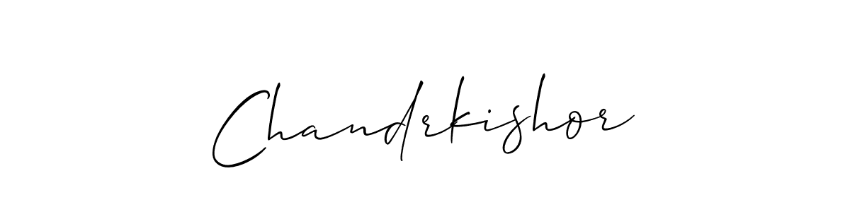 Make a beautiful signature design for name Chandrkishor. With this signature (Allison_Script) style, you can create a handwritten signature for free. Chandrkishor signature style 2 images and pictures png
