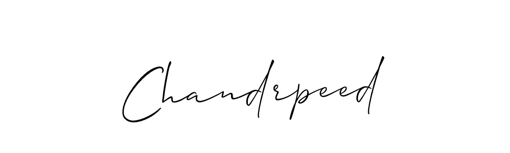 Create a beautiful signature design for name Chandrpeed. With this signature (Allison_Script) fonts, you can make a handwritten signature for free. Chandrpeed signature style 2 images and pictures png