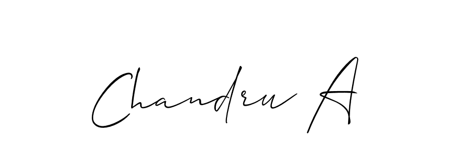 Similarly Allison_Script is the best handwritten signature design. Signature creator online .You can use it as an online autograph creator for name Chandru A. Chandru A signature style 2 images and pictures png