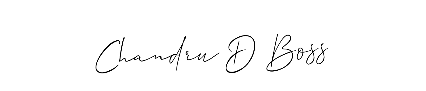 Also You can easily find your signature by using the search form. We will create Chandru D Boss name handwritten signature images for you free of cost using Allison_Script sign style. Chandru D Boss signature style 2 images and pictures png