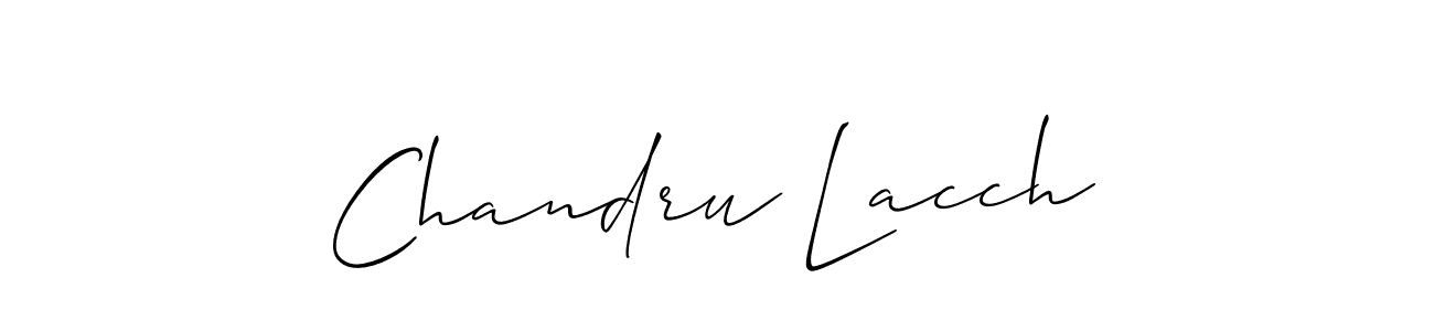 Make a short Chandru Lacch signature style. Manage your documents anywhere anytime using Allison_Script. Create and add eSignatures, submit forms, share and send files easily. Chandru Lacch signature style 2 images and pictures png