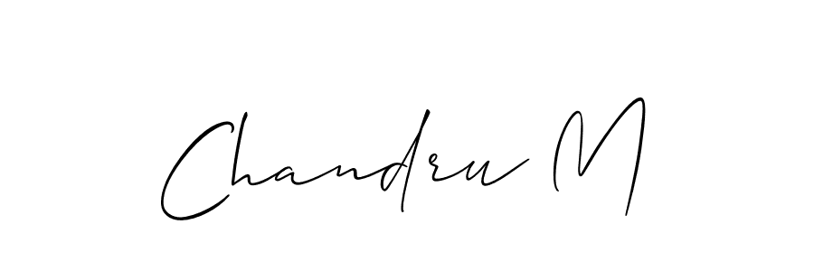 Chandru M stylish signature style. Best Handwritten Sign (Allison_Script) for my name. Handwritten Signature Collection Ideas for my name Chandru M. Chandru M signature style 2 images and pictures png
