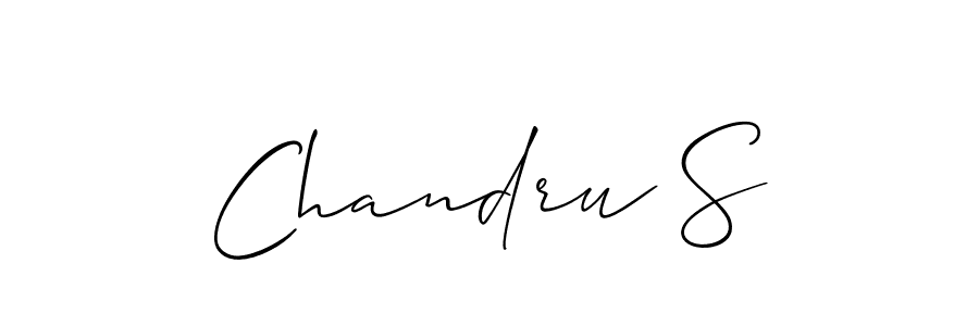 How to Draw Chandru S signature style? Allison_Script is a latest design signature styles for name Chandru S. Chandru S signature style 2 images and pictures png