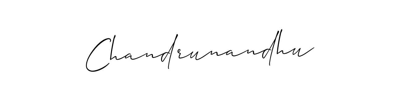 How to Draw Chandrunandhu signature style? Allison_Script is a latest design signature styles for name Chandrunandhu. Chandrunandhu signature style 2 images and pictures png