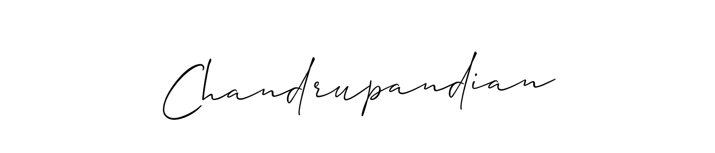 Design your own signature with our free online signature maker. With this signature software, you can create a handwritten (Allison_Script) signature for name Chandrupandian. Chandrupandian signature style 2 images and pictures png