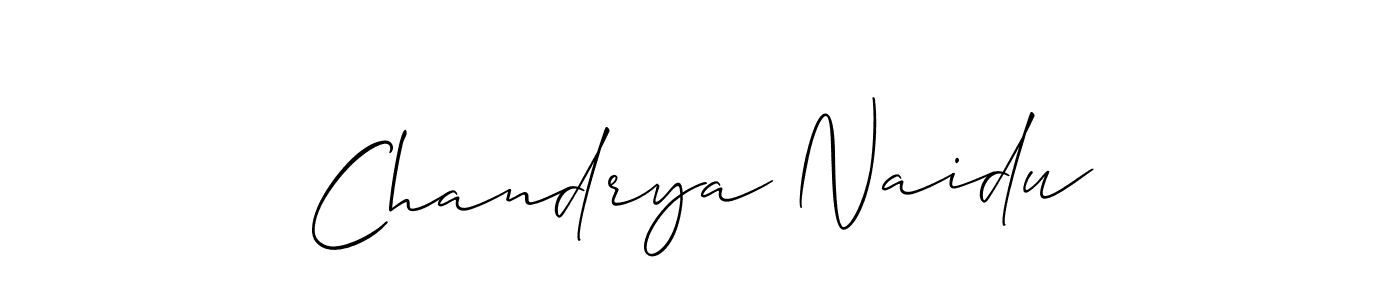 Chandrya Naidu stylish signature style. Best Handwritten Sign (Allison_Script) for my name. Handwritten Signature Collection Ideas for my name Chandrya Naidu. Chandrya Naidu signature style 2 images and pictures png