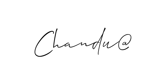 How to make Chandu@ name signature. Use Allison_Script style for creating short signs online. This is the latest handwritten sign. Chandu@ signature style 2 images and pictures png