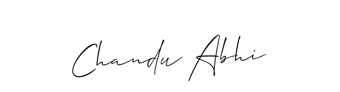 Design your own signature with our free online signature maker. With this signature software, you can create a handwritten (Allison_Script) signature for name Chandu Abhi. Chandu Abhi signature style 2 images and pictures png