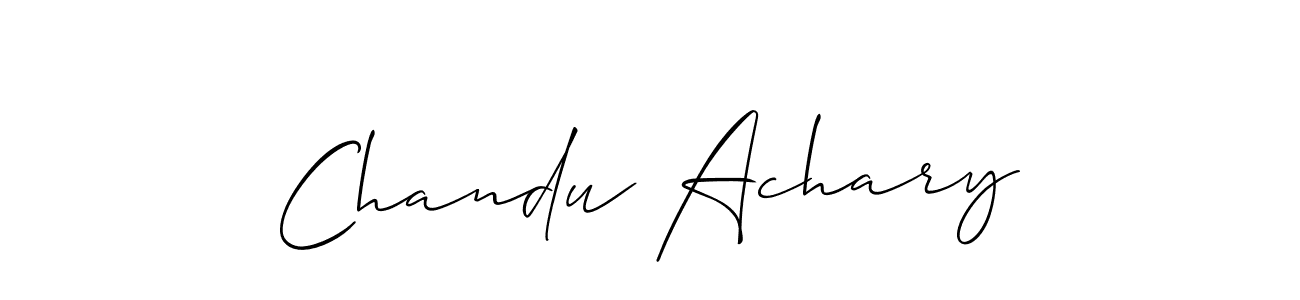 Make a beautiful signature design for name Chandu Achary. Use this online signature maker to create a handwritten signature for free. Chandu Achary signature style 2 images and pictures png