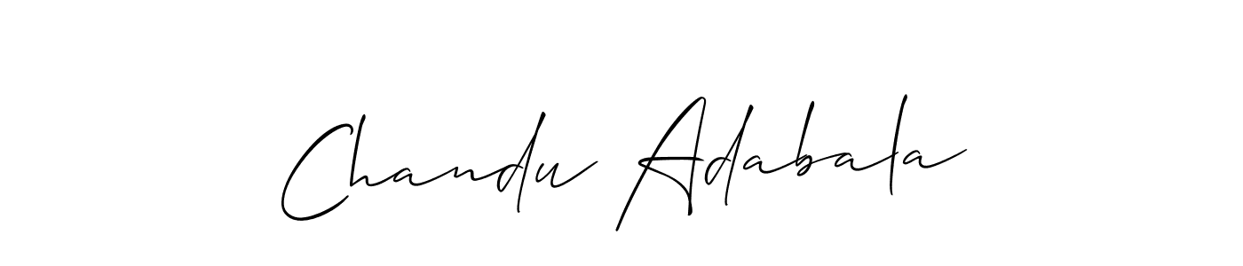 Once you've used our free online signature maker to create your best signature Allison_Script style, it's time to enjoy all of the benefits that Chandu Adabala name signing documents. Chandu Adabala signature style 2 images and pictures png