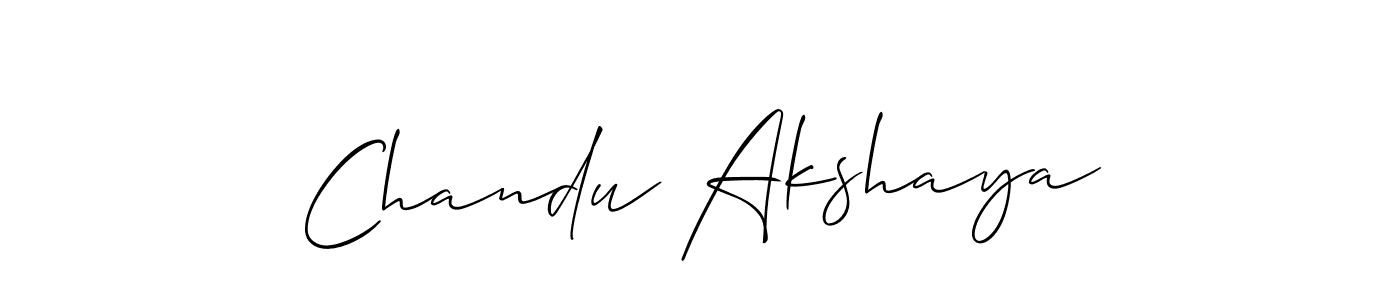 You can use this online signature creator to create a handwritten signature for the name Chandu Akshaya. This is the best online autograph maker. Chandu Akshaya signature style 2 images and pictures png