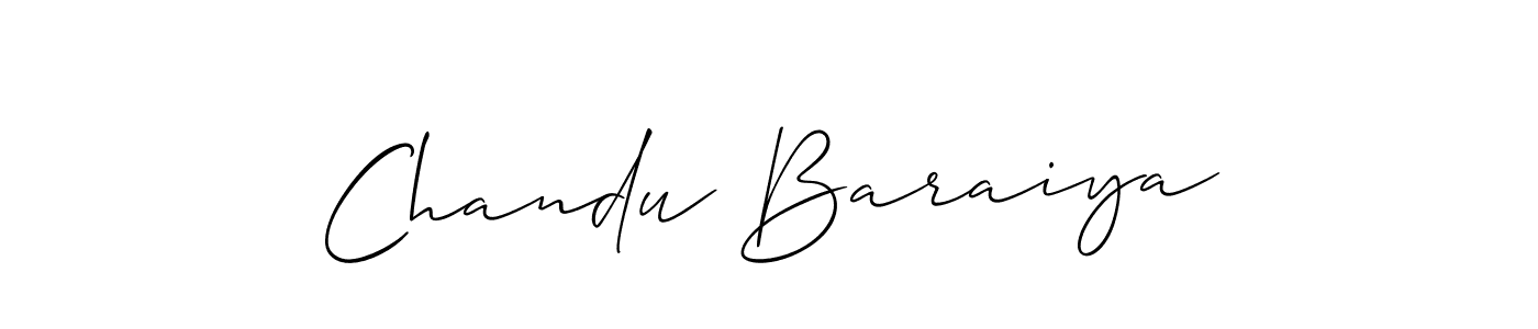 Also You can easily find your signature by using the search form. We will create Chandu Baraiya name handwritten signature images for you free of cost using Allison_Script sign style. Chandu Baraiya signature style 2 images and pictures png